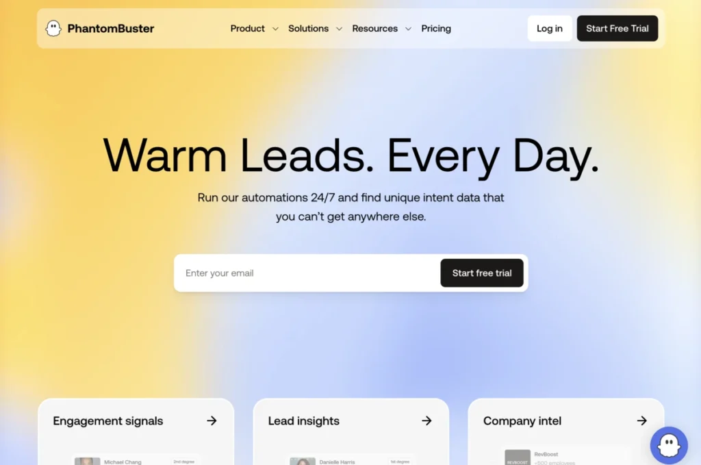 Phantombuster Landing Page