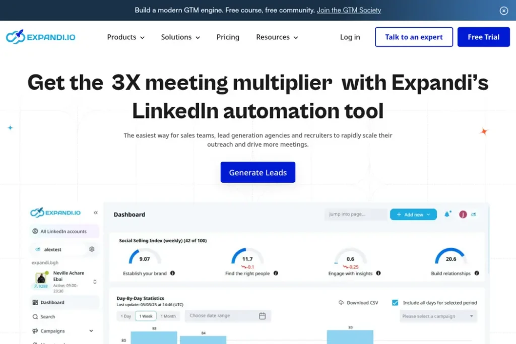 Expandi Landing Page