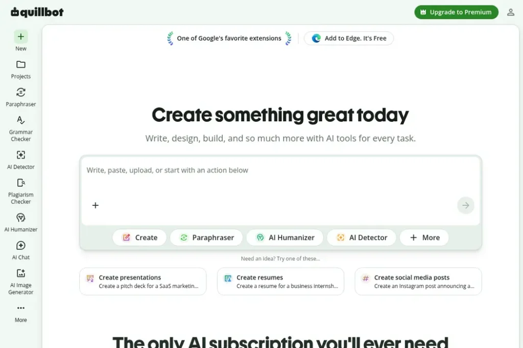 Quillbot Landing Page