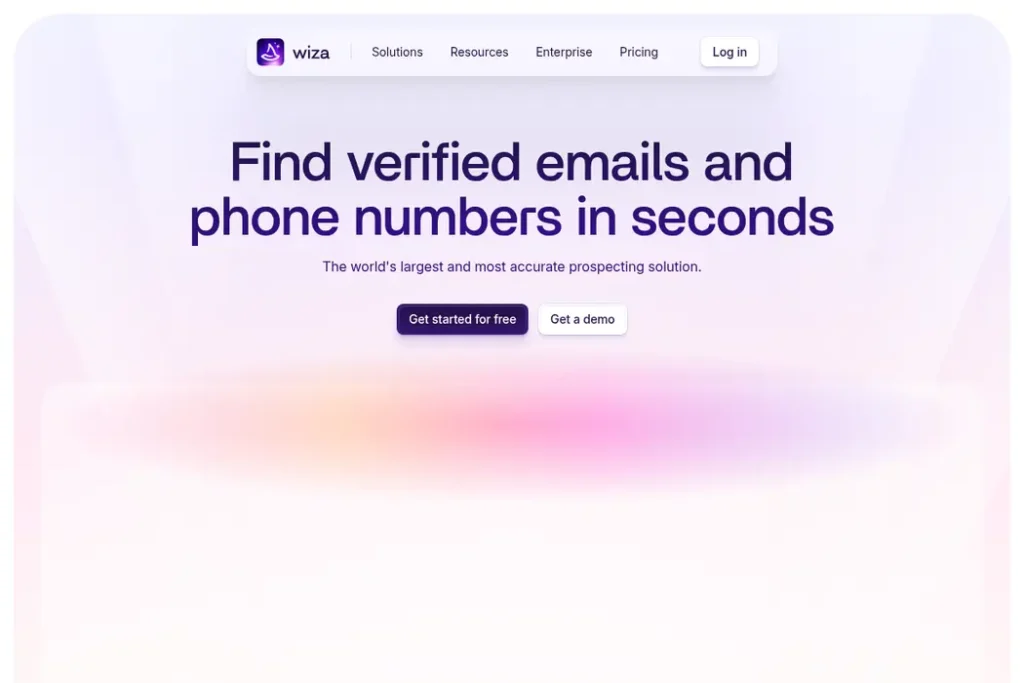 Wiza Landing Page
