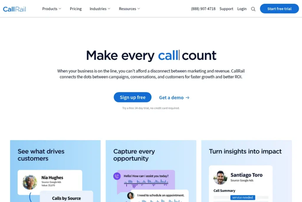CallRail Landing Page
